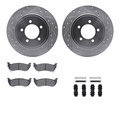 Dynamic Friction Co 7212-54007, Rotors-Drilled and Slotted-Silver w/ Heavy Duty Brake Pads incl. Hardware, Zinc Coated 7212-54007